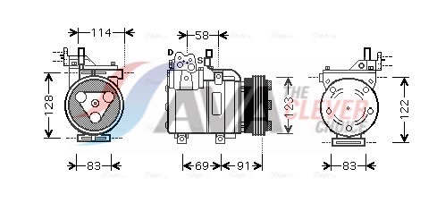 Ava Cooling Airco compressor HYK196