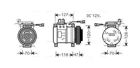 Ava Cooling Airco compressor IVAK077