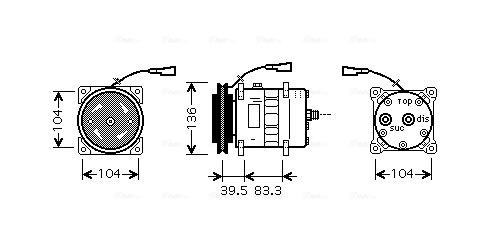 Ava Cooling Airco compressor IVAK093