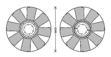 Ava Cooling Ventilatorwiel-motorkoeling IVB122