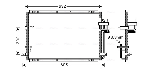 Ava Cooling Airco condensor KA5085