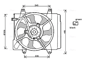 Ava Cooling Ventilatorwiel-motorkoeling KA7520