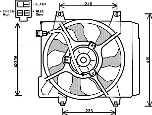 Ava Cooling Ventilatorwiel-motorkoeling KA7521