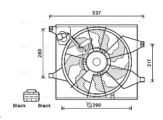 Ava Cooling Ventilatorwiel-motorkoeling KA7524