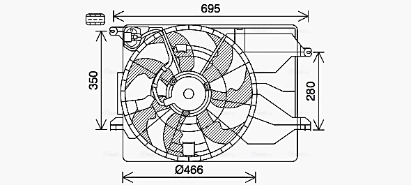 Ava Cooling Ventilatorwiel-motorkoeling KA7543