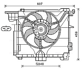 Ava Cooling Ventilatorwiel-motorkoeling MC7507