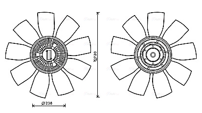 Ava Cooling Ventilatorwiel-motorkoeling MEF278