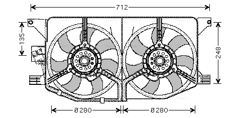 Ava Cooling Ventilatorwiel-motorkoeling MS7510