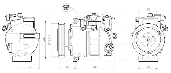 Ava Cooling Airco compressor MSAK785