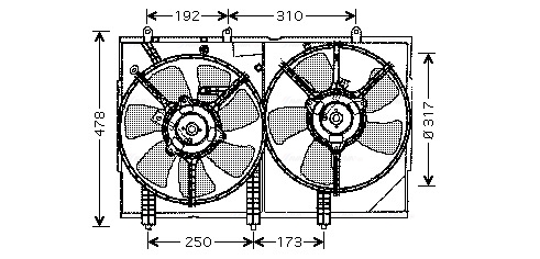 Ava Cooling Ventilatorwiel-motorkoeling MT7523