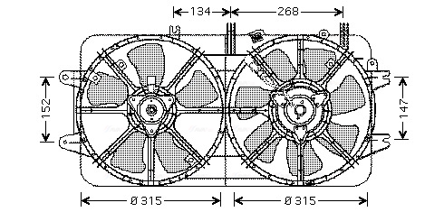 Ava Cooling Ventilatorwiel-motorkoeling MZ7519