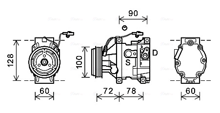 Ava Cooling Airco compressor MZK253