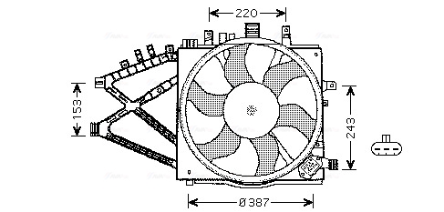 Ava Cooling Ventilatorwiel-motorkoeling OL7521