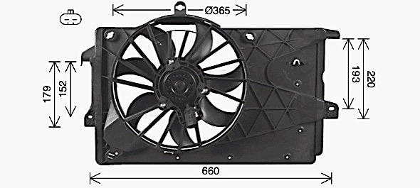 Ava Cooling Ventilatorwiel-motorkoeling OL7527