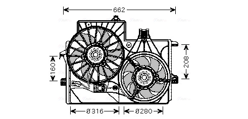 Ava Cooling Ventilatorwiel-motorkoeling OL7529