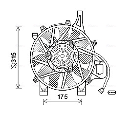 Ava Cooling Ventilatorwiel-motorkoeling OL7536