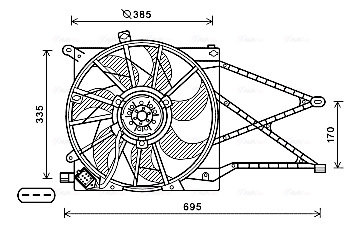 Ava Cooling Ventilatorwiel-motorkoeling OL7649