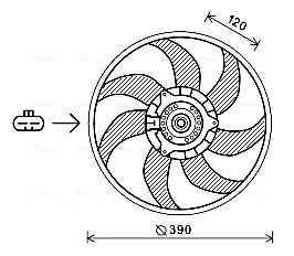 Ava Cooling Ventilatorwiel-motorkoeling OL7652