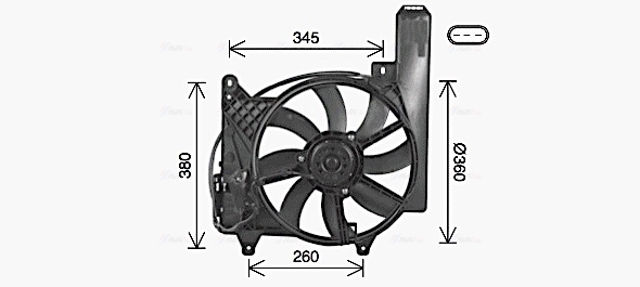 Ava Cooling Ventilatorwiel-motorkoeling OL7744