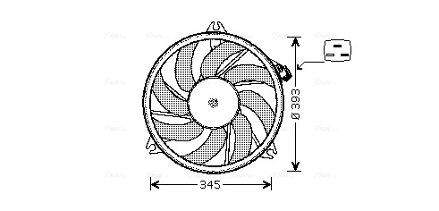 Ava Cooling Ventilatorwiel-motorkoeling PE7524