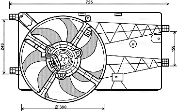 Ava Cooling Ventilatorwiel-motorkoeling PE7548
