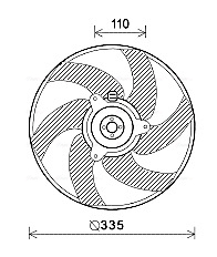 Ava Cooling Ventilatorwiel-motorkoeling PE7552