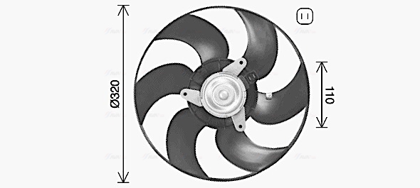 Ava Cooling Ventilatorwiel-motorkoeling PE7563