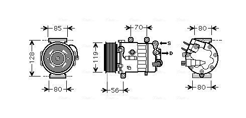 Ava Cooling Airco compressor PEAK322