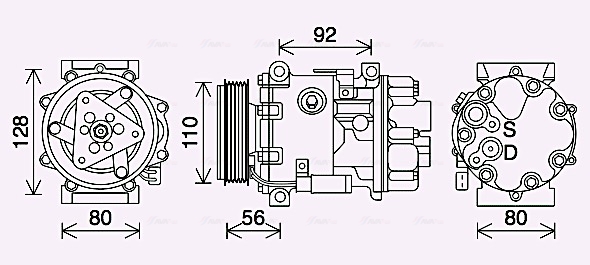 Ava Cooling Airco compressor PEK415