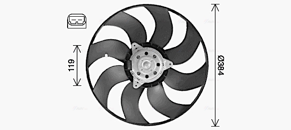 Ava Cooling Ventilatorwiel-motorkoeling RT7664