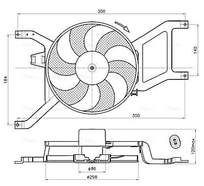 Ava Cooling Ventilatorwiel-motorkoeling RT7685