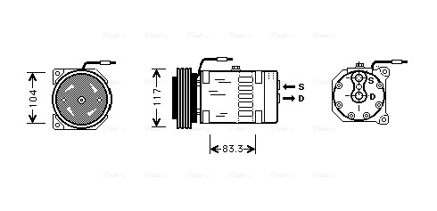 Ava Cooling Airco compressor RTK403