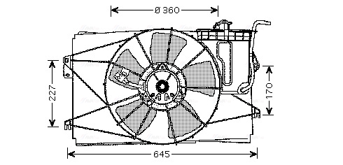 Ava Cooling Ventilatorwiel-motorkoeling TO7524