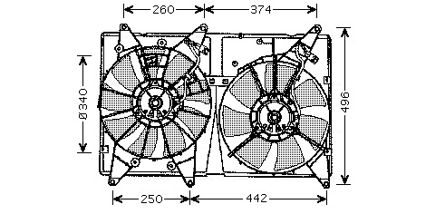 Ava Cooling Ventilatorwiel-motorkoeling TO7533