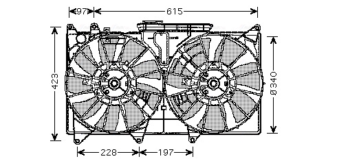 Ava Cooling Ventilatorwiel-motorkoeling TO7535