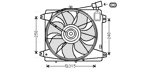 Ava Cooling Ventilatorwiel-motorkoeling TO7555
