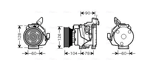 Ava Cooling Airco compressor TOAK437