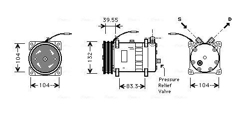Ava Cooling Airco compressor UVAK113