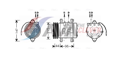 Ava Cooling Airco compressor UVK069