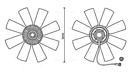Ava Cooling Ventilatorwiel-motorkoeling VLF068