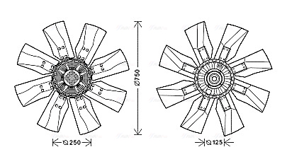 Ava Cooling Ventilatorwiel-motorkoeling VLF069