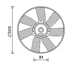 Ava Cooling Ventilatorwiel-motorkoeling VN7538