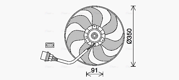 Ava Cooling Ventilatorwiel-motorkoeling VN7540