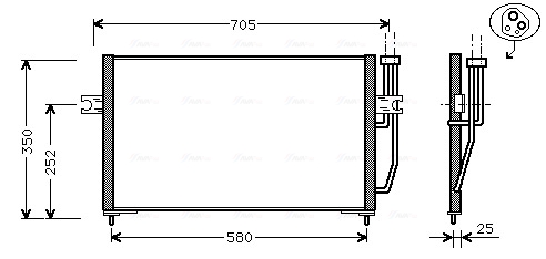 Ava Cooling Airco condensor VO5128