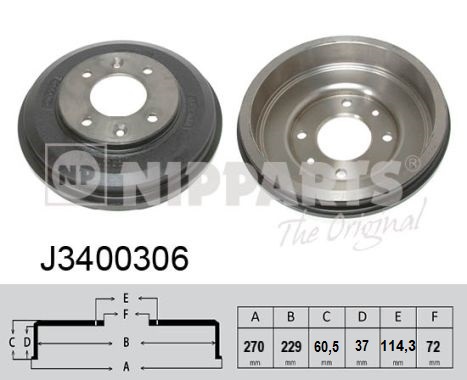 Nipparts Remtrommel J3400306