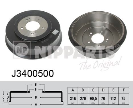 Nipparts Remtrommel J3400500