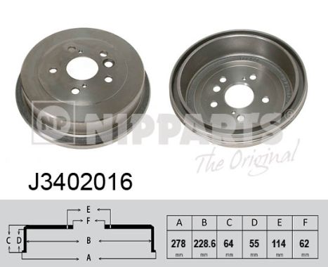 Nipparts Remtrommel J3402016