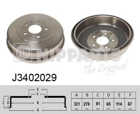 Nipparts Remtrommel J3402029