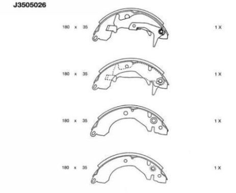 Nipparts Remschoen set J3505026