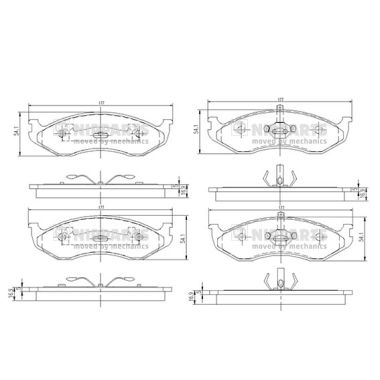 Nipparts Remblokset J3600307